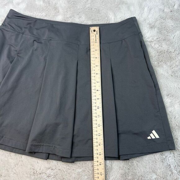 Adidas Ultimate 365 Tour Pleated Golf Skirt Skort Charcoal Gray Size Large NEW - Picture 10 of 16